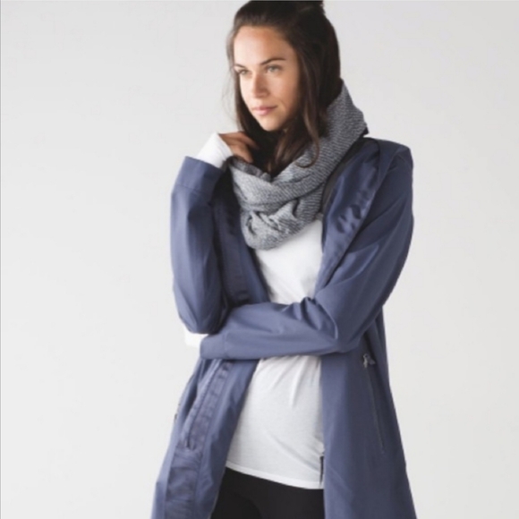 Lululemon Vinyasa Scarf Wrap Scarf Hazy Heather Heathered White Heathered Black - Picture 3 of 16